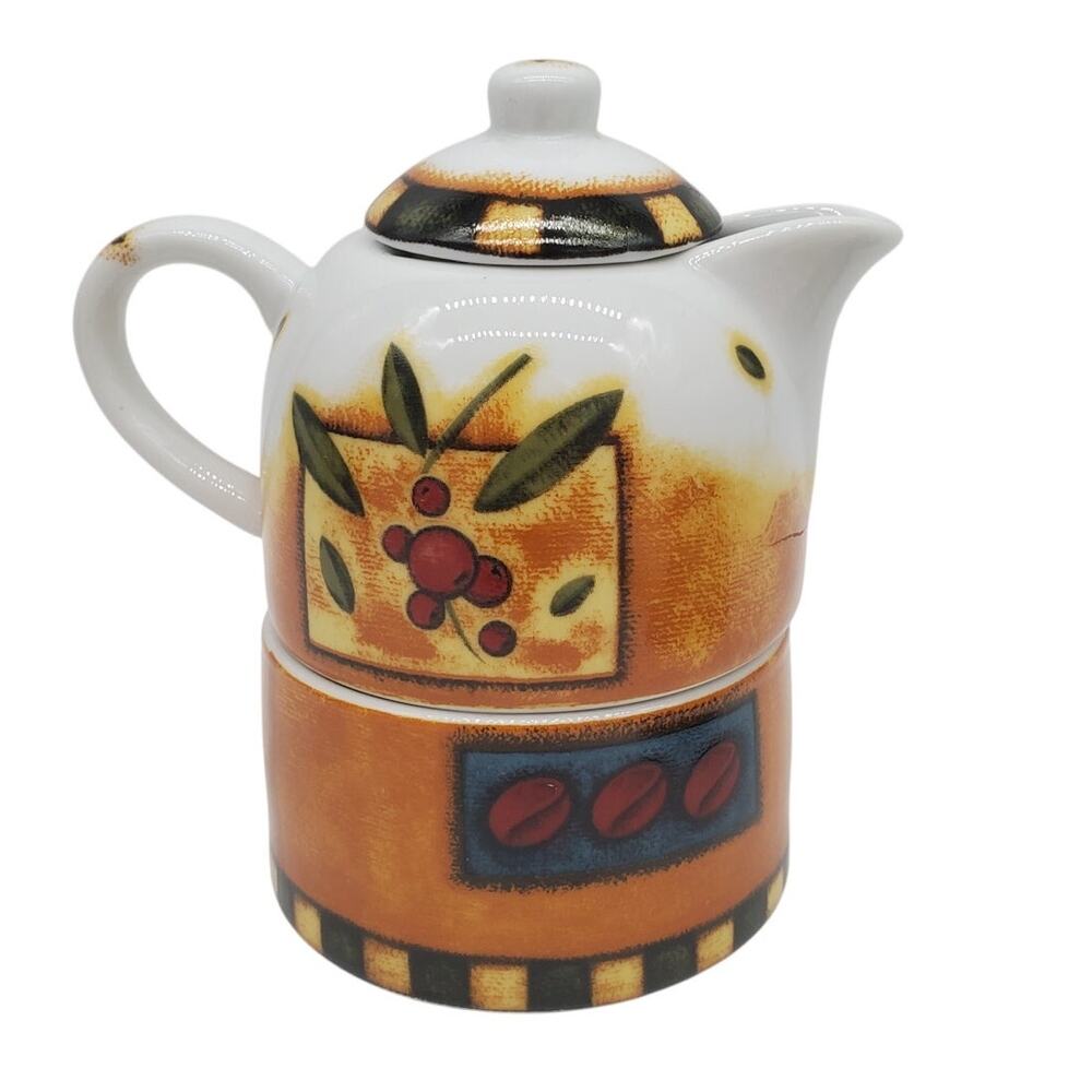 Ceramic Creamer and Sugar Bowl - 5"